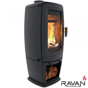 Чавунна піч камін Ravan Incorta 10 кВт на дровах